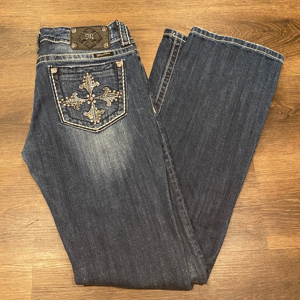 Women's Blue Embellished Jeans